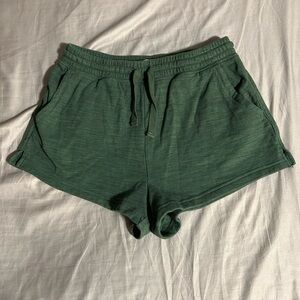 Aerie Forest Green Knit Shorts Size M